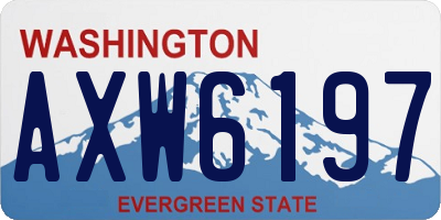 WA license plate AXW6197