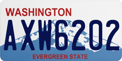 WA license plate AXW6202