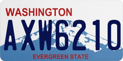 WA license plate AXW6210