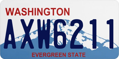 WA license plate AXW6211