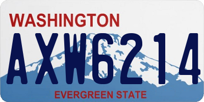 WA license plate AXW6214