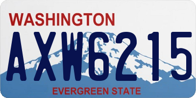 WA license plate AXW6215