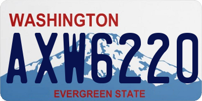 WA license plate AXW6220