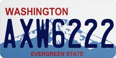 WA license plate AXW6222