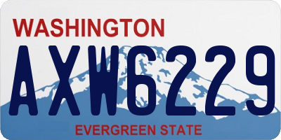 WA license plate AXW6229