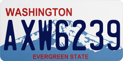 WA license plate AXW6239