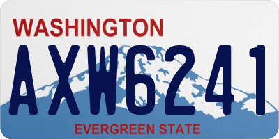 WA license plate AXW6241