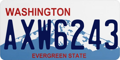 WA license plate AXW6243