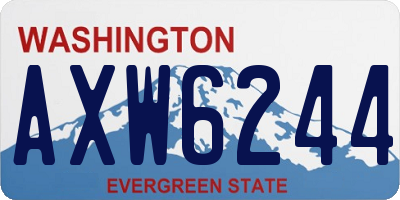 WA license plate AXW6244