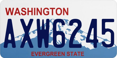 WA license plate AXW6245