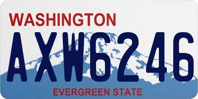 WA license plate AXW6246