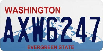 WA license plate AXW6247