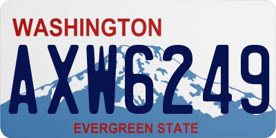 WA license plate AXW6249