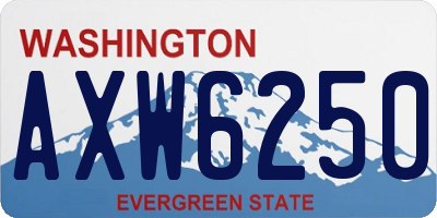 WA license plate AXW6250