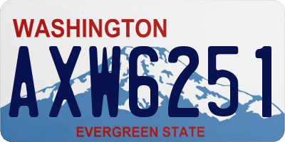 WA license plate AXW6251