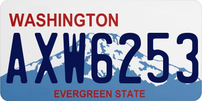 WA license plate AXW6253