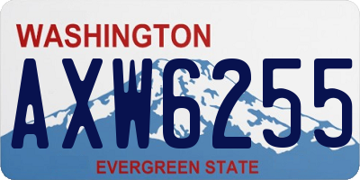 WA license plate AXW6255