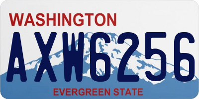 WA license plate AXW6256