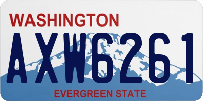 WA license plate AXW6261