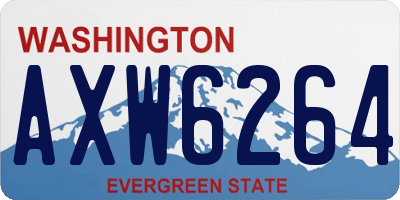 WA license plate AXW6264