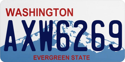 WA license plate AXW6269