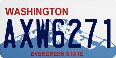 WA license plate AXW6271