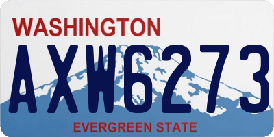 WA license plate AXW6273