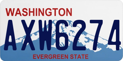 WA license plate AXW6274