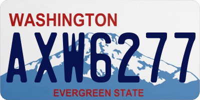 WA license plate AXW6277