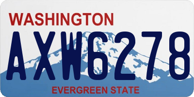WA license plate AXW6278