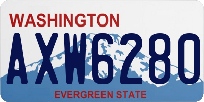 WA license plate AXW6280