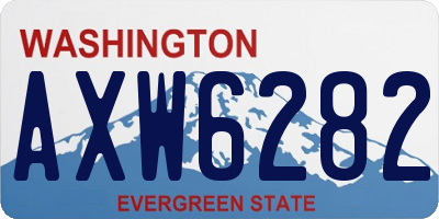 WA license plate AXW6282