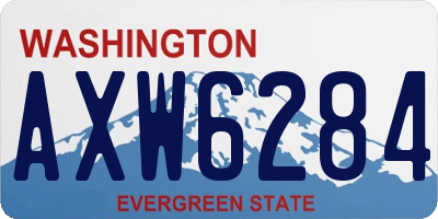 WA license plate AXW6284