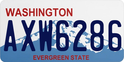 WA license plate AXW6286