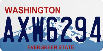 WA license plate AXW6294