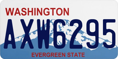WA license plate AXW6295