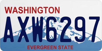 WA license plate AXW6297