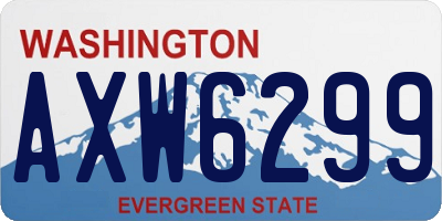 WA license plate AXW6299