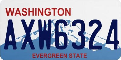 WA license plate AXW6324