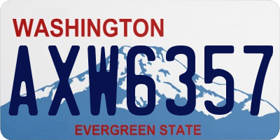 WA license plate AXW6357