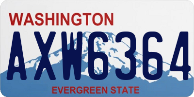 WA license plate AXW6364