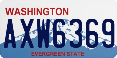 WA license plate AXW6369