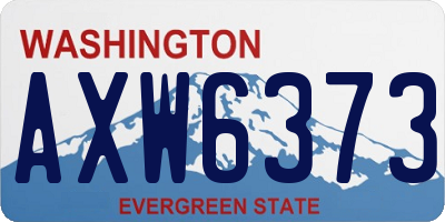 WA license plate AXW6373