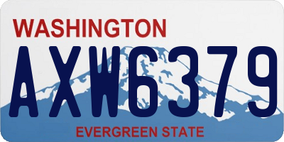 WA license plate AXW6379
