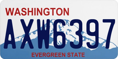 WA license plate AXW6397
