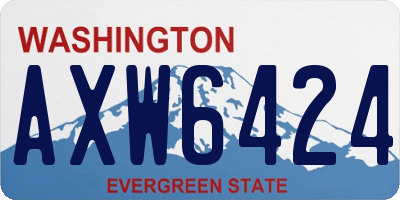 WA license plate AXW6424