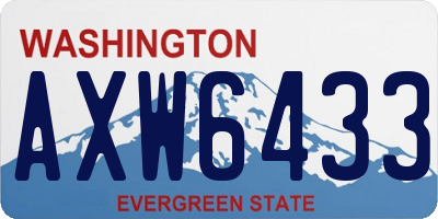 WA license plate AXW6433