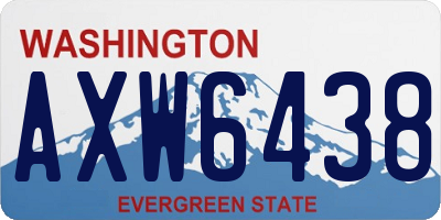 WA license plate AXW6438