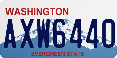 WA license plate AXW6440