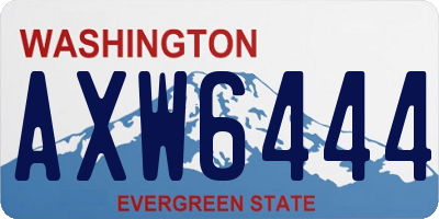 WA license plate AXW6444